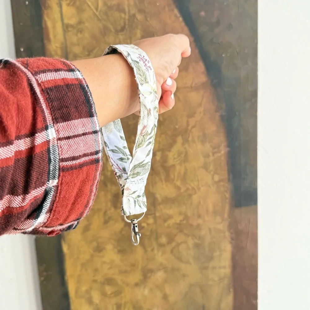 Handmade Floral Keychain Wristlet